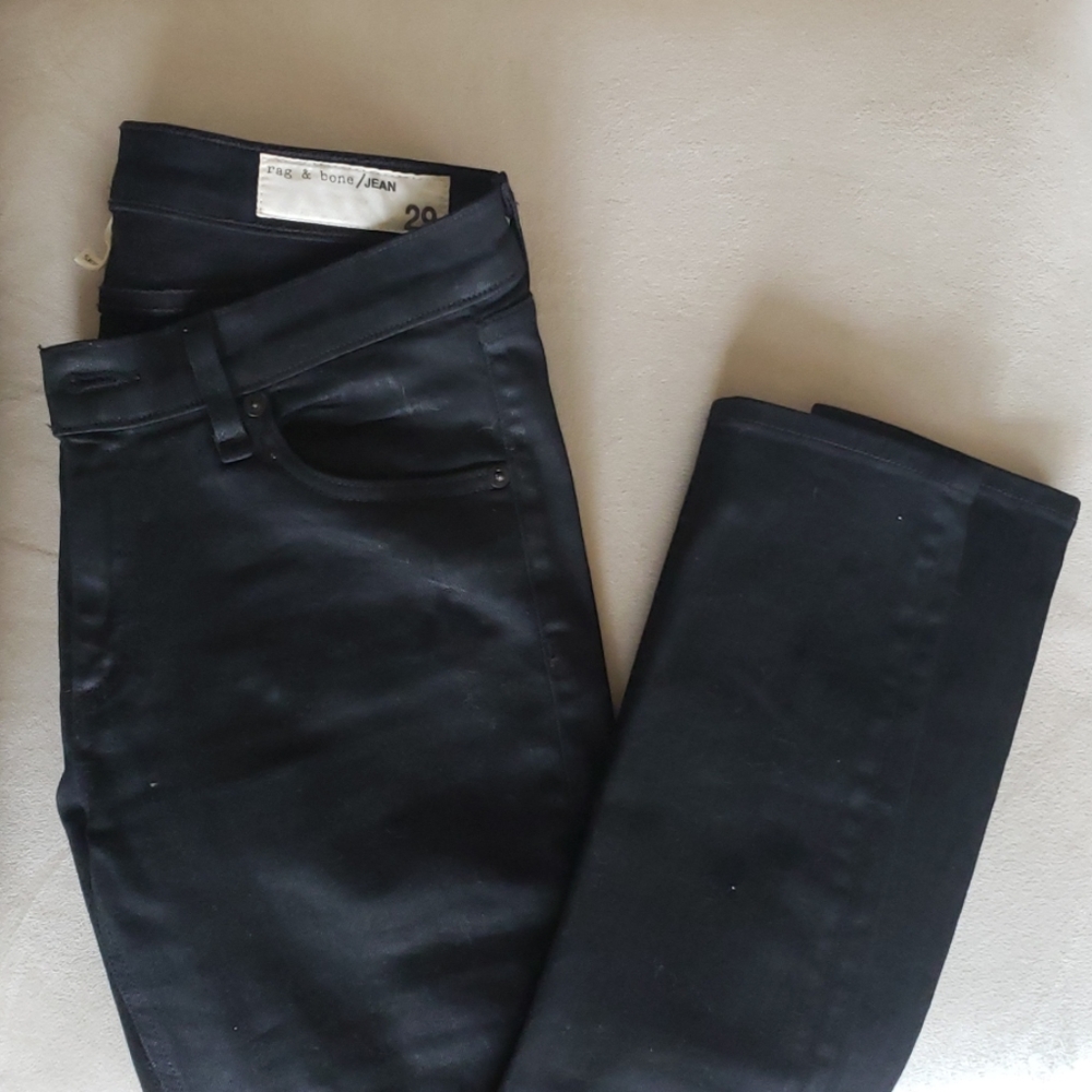 Rag and Bone 'Coated' Skinny Jeans